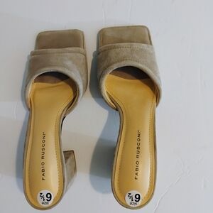 Fabio Rusconi Andrea Suede Sandals Stone Beige Sz 6.5 New